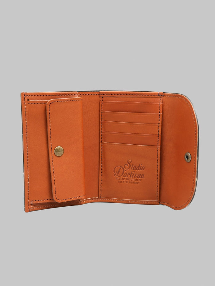 Studio D'Artisan 7576 Leather Wallet Black interior brown