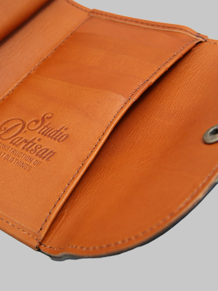 Studio D'Artisan 7576 Leather Wallet Black stamped logo
