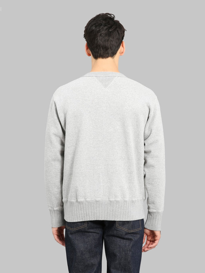 Studio DArtisan 8188 Loopwheel Crewneck Sweatshirt Grey back fit