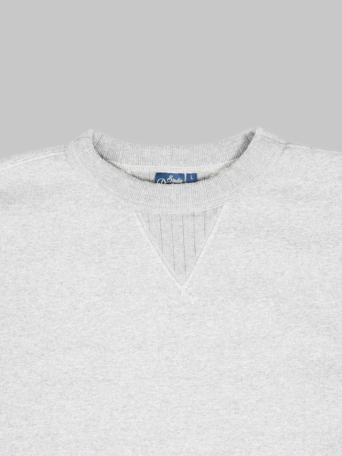 Studio DArtisan 8188 Loopwheel Crewneck Sweatshirt Grey V neck
