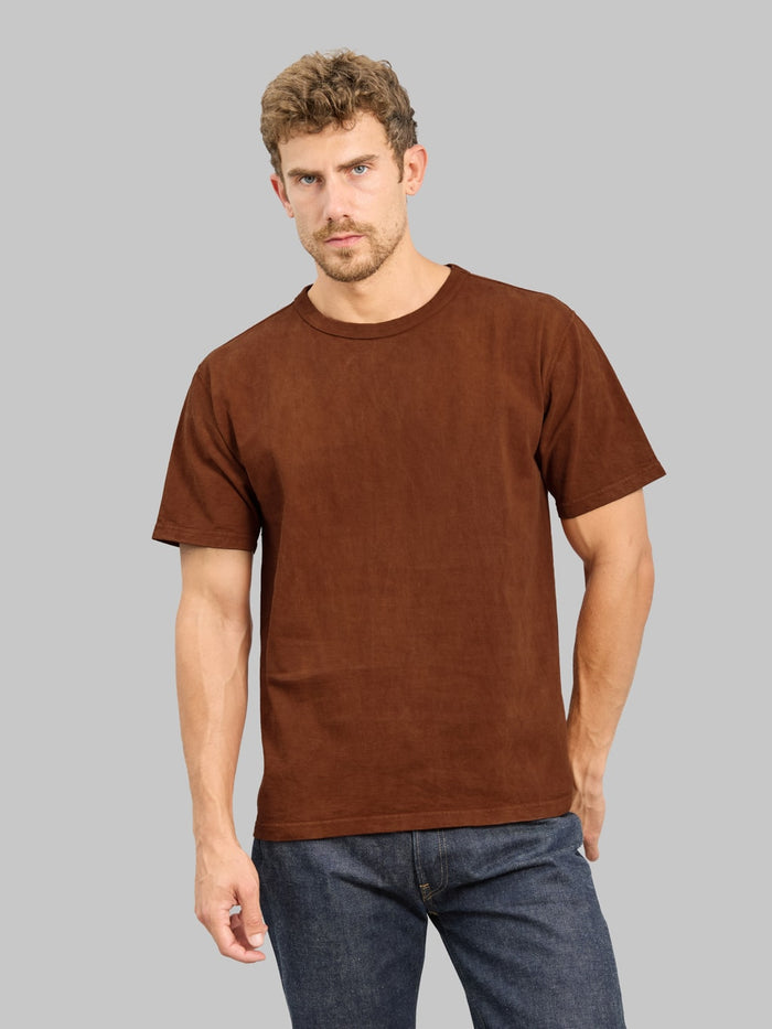 Studio D'Artisan 8198 "Amami Oshima Mud-Dyed" Loopwheeled T-Shirt Brown