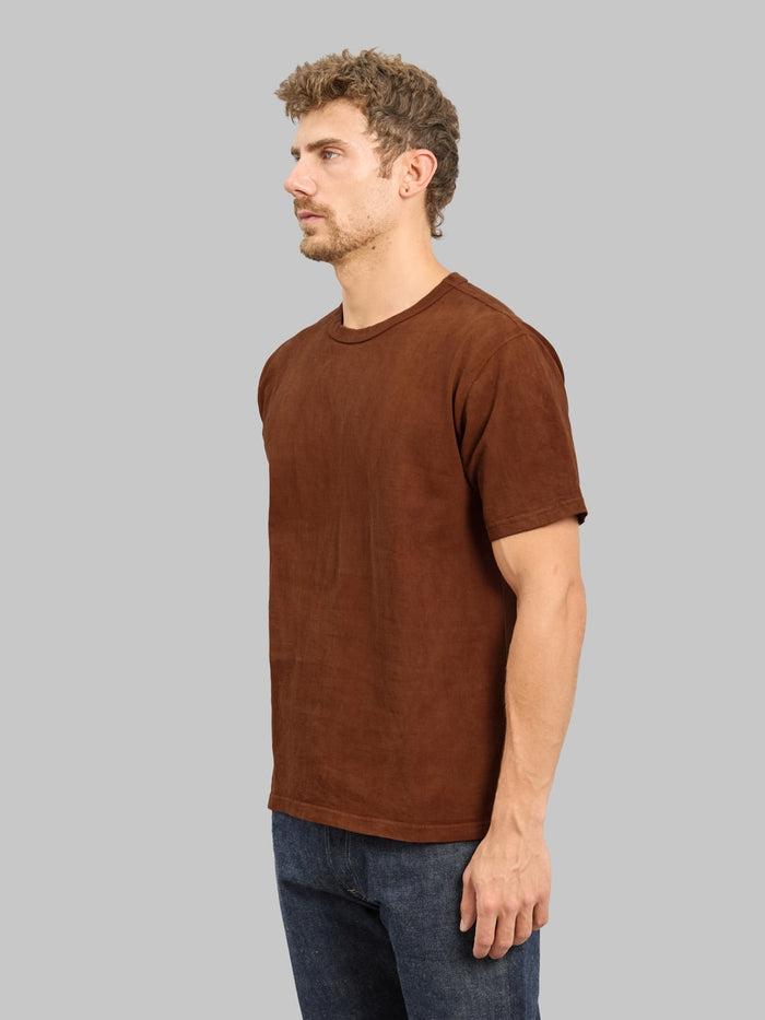Studio D'Artisan 8198 "Amami Oshima Mud-Dyed" Loopwheeled T-Shirt Brown