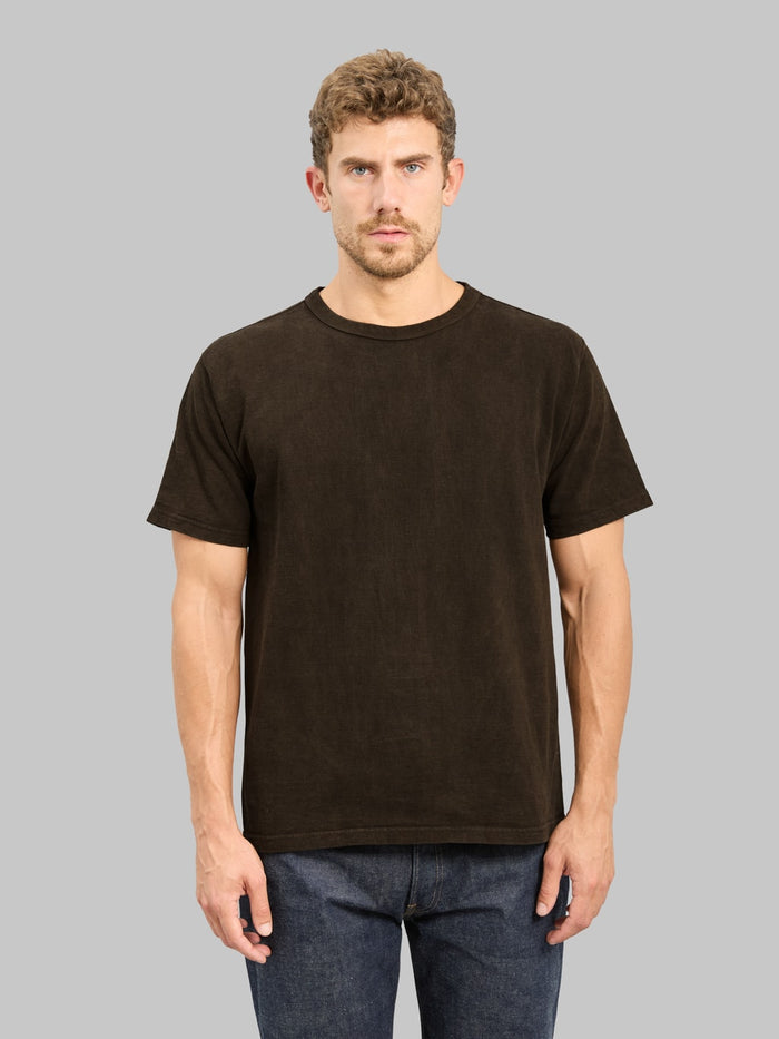 Studio D'Artisan 8198 "Amami Oshima Mud-Dyed" Loopwheeled T-Shirt Dark Brown