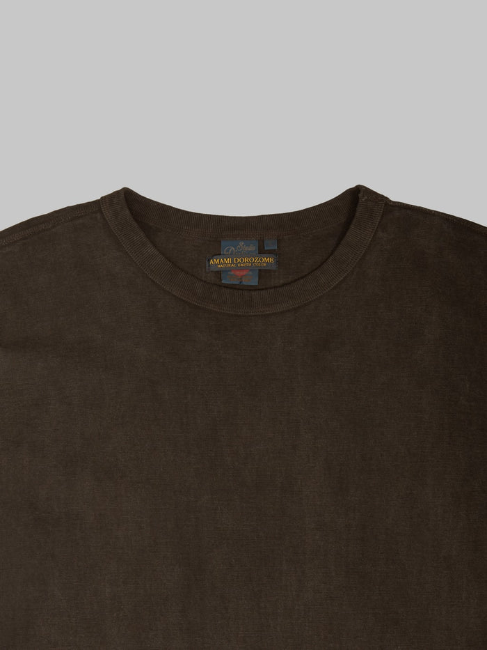 Studio D'Artisan 8198 "Amami Oshima Mud-Dyed" Loopwheeled T-Shirt Dark Brown