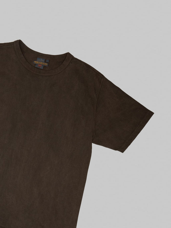 Studio D'Artisan 8198 "Amami Oshima Mud-Dyed" Loopwheeled T-Shirt Dark Brown