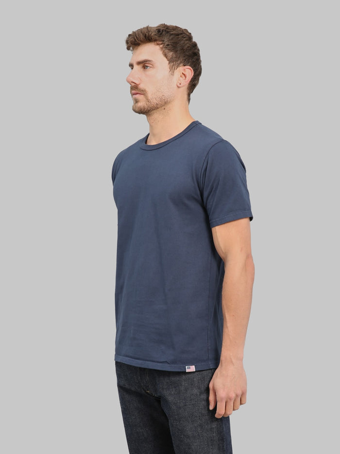 Studio DArtisan 9912 USA Cotton TShirt Navy side fit