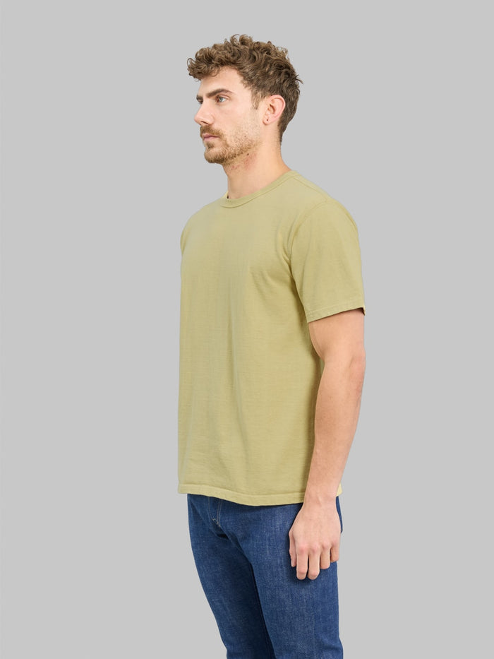 Studio D'Artisan 9913 Loopwheel T-Shirt Green side look