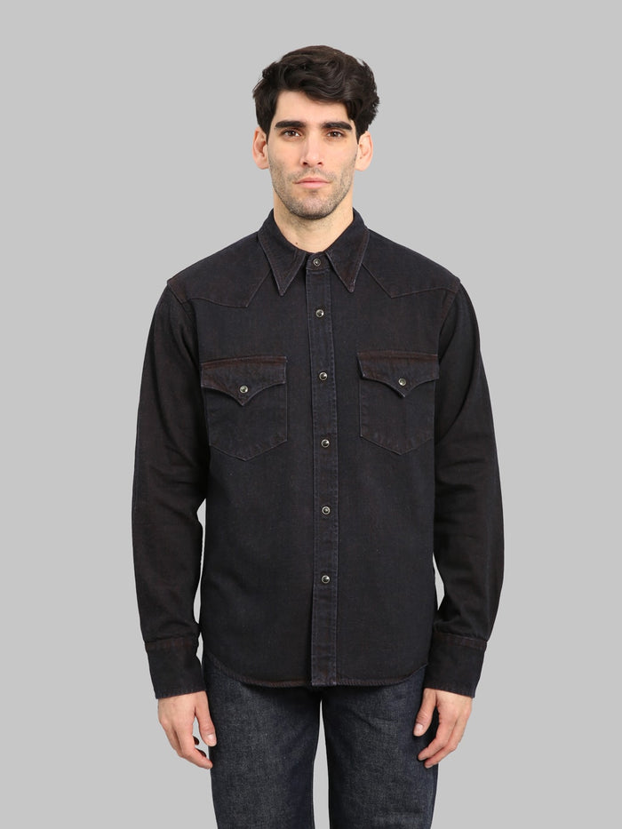 Studio DArtisan D5727 Bengara Western Denim Shirt fit