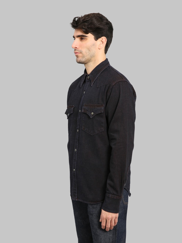 Studio DArtisan D5727 Bengara Western Denim Shirt side