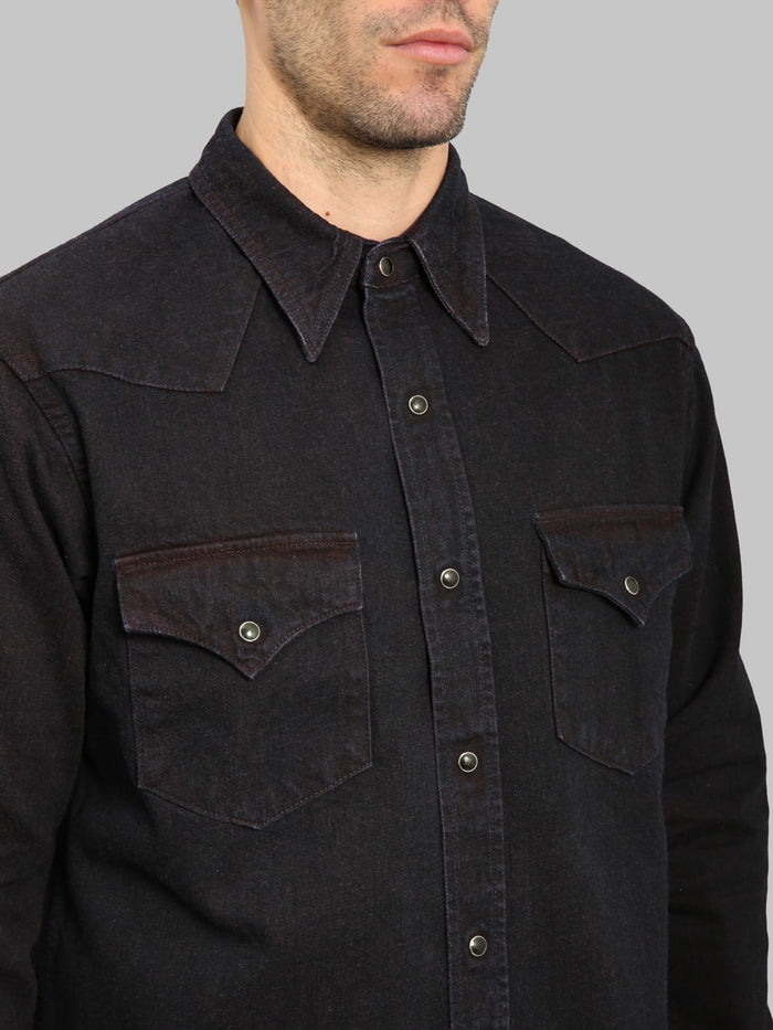Studio DArtisan D5727 Bengara Western Denim Shirt front pockets