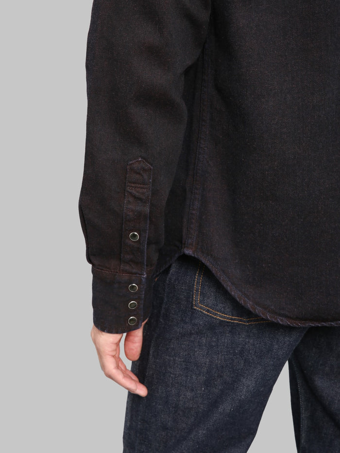 Studio DArtisan D5727 Bengara Western Denim Shirt hem