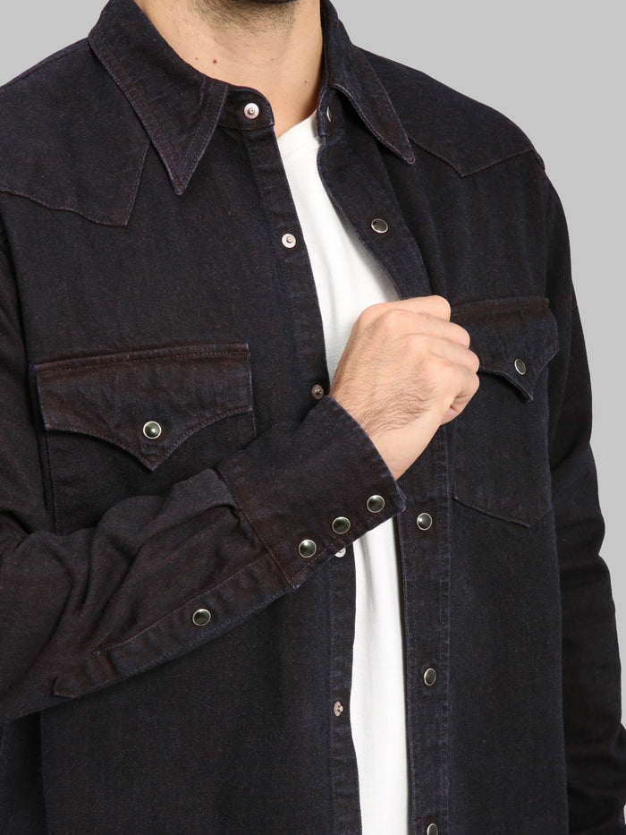 Studio DArtisan D5727 Bengara Western Denim Shirt cuff