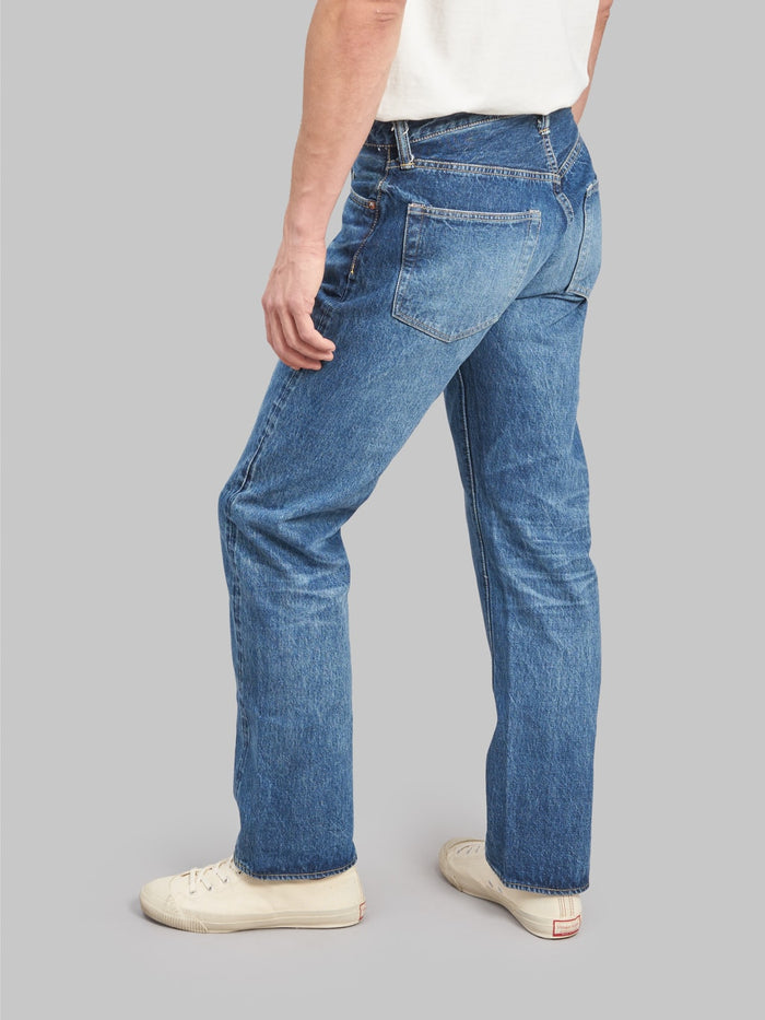 sugar cane 1947 stonewashed regular straight selvedge jeans fitting