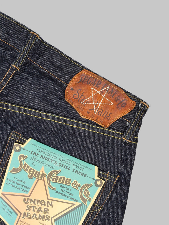 Sugar Cane "Union Star Denim" 14.25oz Regular Straight Jeans - Redcast Heritage Co.