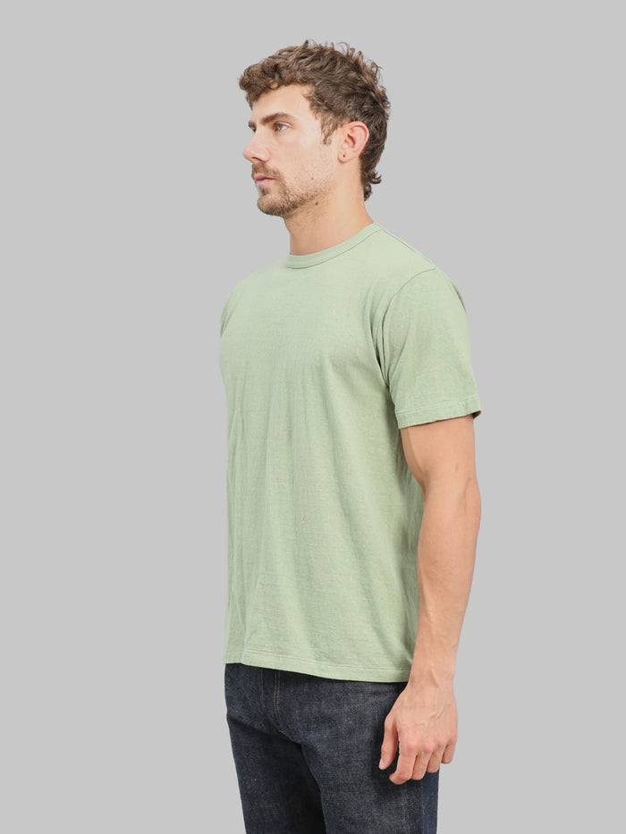 Sunray Sportswear Haleiwa 260gsm Ochiwata Recycled Cotton TShirt Green Bay side