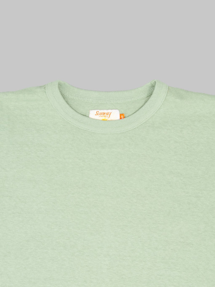 Sunray Sportswear Haleiwa 260gsm Ochiwata Recycled Cotton TShirt Green Bay collar