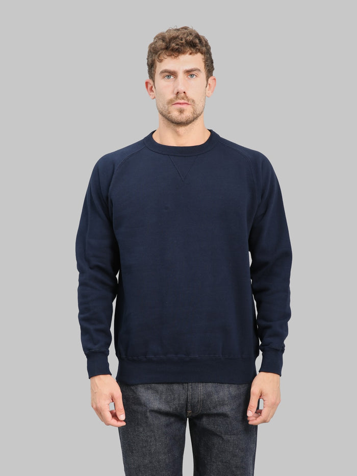 Sunray Sportswear Puamana Crew Neck Raglan Sweatshirt Dark Navy front fit