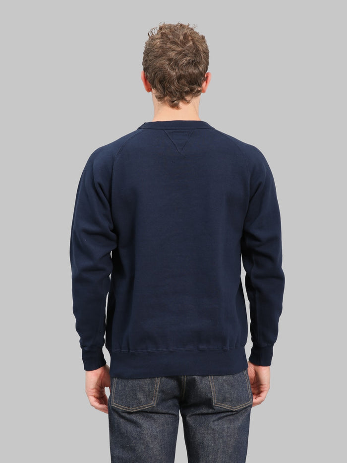 Sunray Sportswear Puamana Crew Neck Raglan Sweatshirt Dark Navy back fit