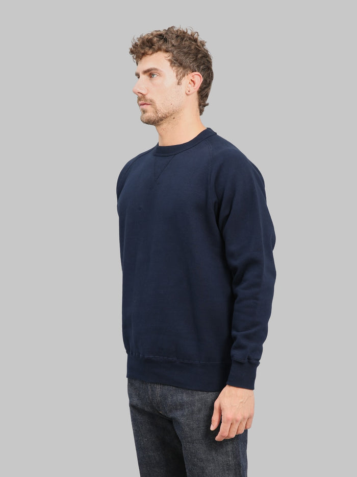 Sunray Sportswear Puamana Crew Neck Raglan Sweatshirt Dark Navy side fit