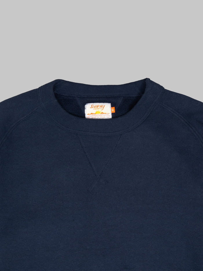 Sunray Sportswear Puamana Crew Neck Raglan Sweatshirt Dark Navy collar