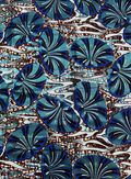 Super Gold Wax Print - Metallic Blue Brown White Royal Blue Dark Blue Black