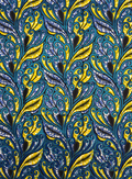 Super Gold Wax Print - Metallic Blue Yellow Dark Blue White Purple Black