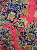 Super Gold Wax Print - Metallic Gold Peach Navy-Blue Blush White Green Light-Green