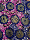 Super Gold Wax Print - Metallic Gold Pink Black Dark Blue Royal Blue White