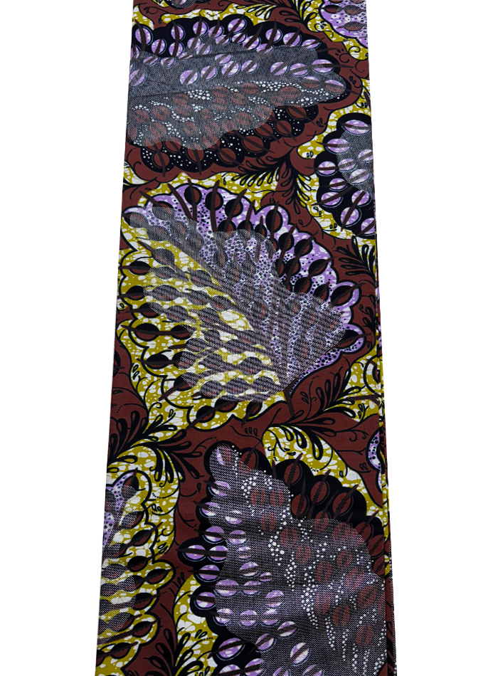 Super Gold Wax Print - Metallic Silver Lilac Olive Green White Black Dark Blue