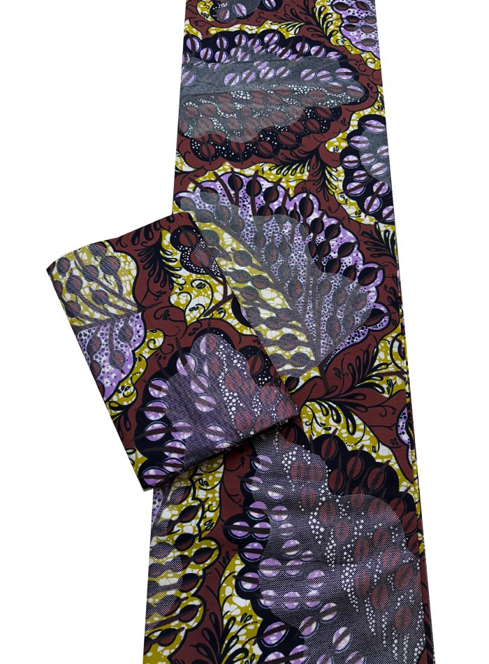 Super Gold Wax Print - Metallic Silver Lilac Olive Green White Black Dark Blue