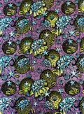 Super Gold Wax Print - Metallic Silver Lime-Green Lilac White Dark Blue Turquoise Black