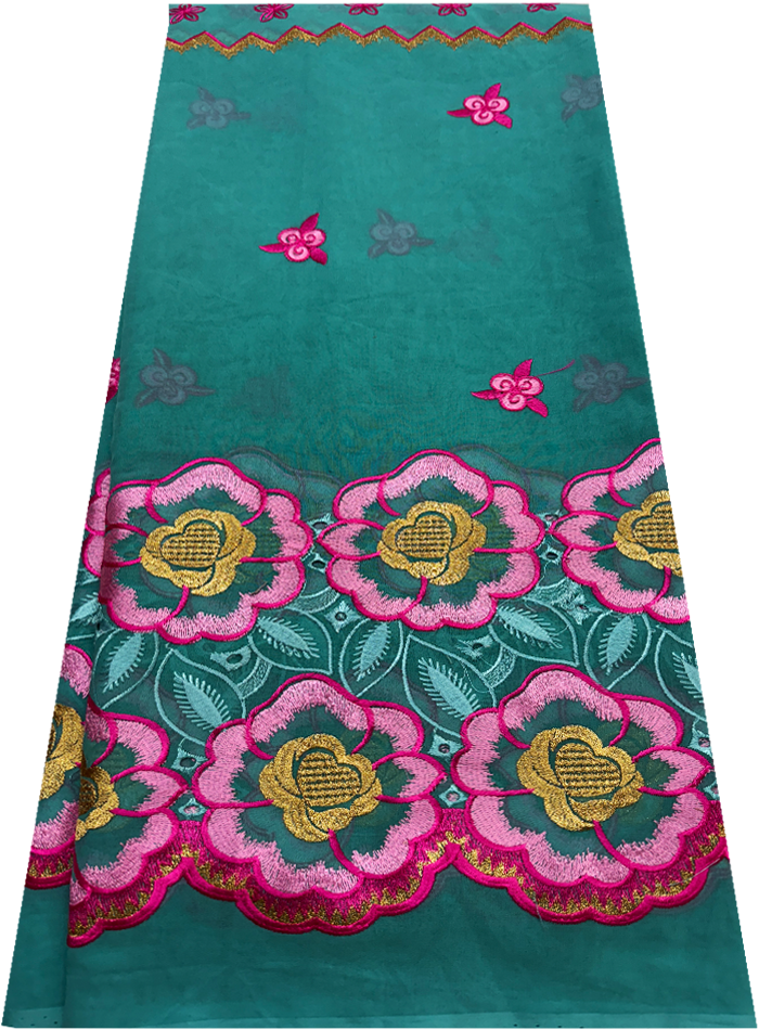 Swiss Voile Lace with Tiny Stone- Mint Green  Pink Yellow Gold