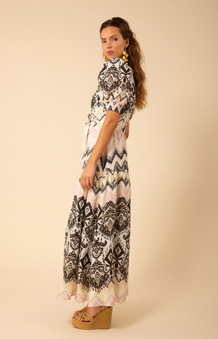Sydney Linen Maxi Dress, color_ivory