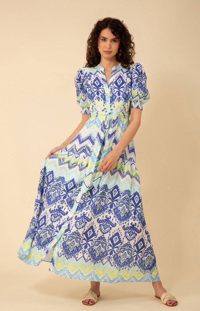 Sydney Linen Maxi Dress, color_navy