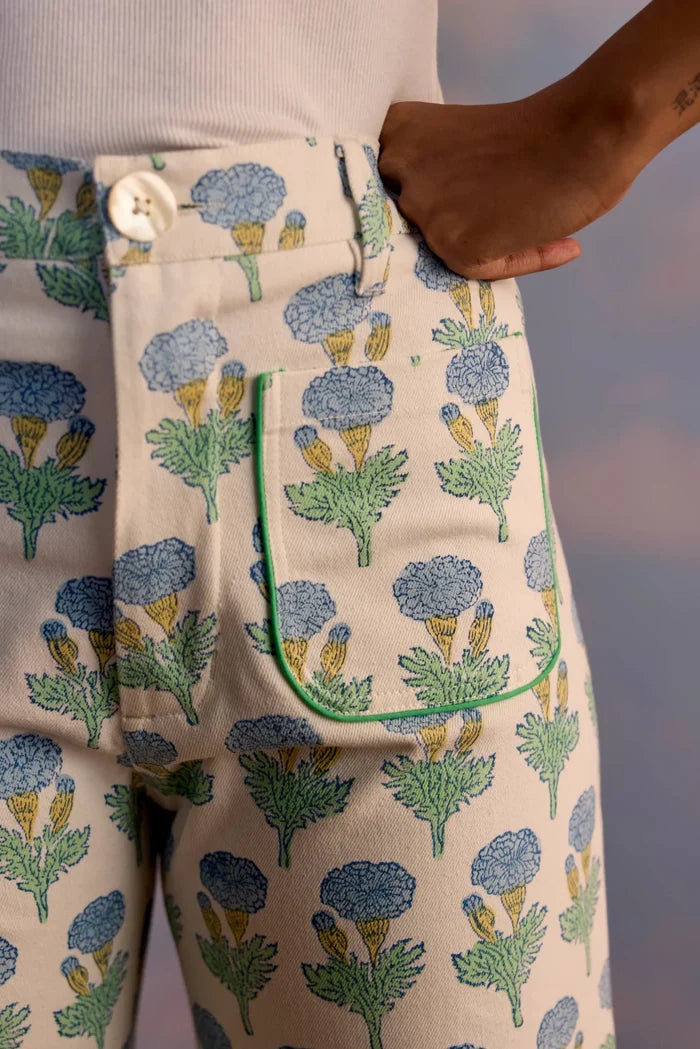 SZ Block Prints - Boss Pants Fleur Print - Kalifornia Jean Bar
