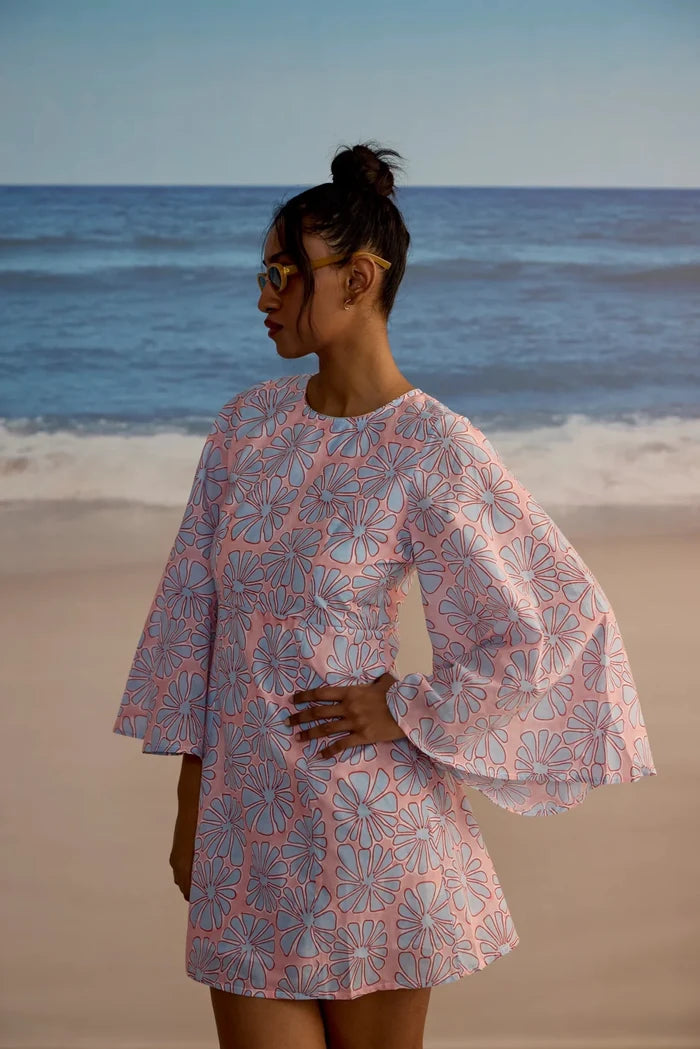 SZ Block Prints - Mary Dress in Tropical Print - Kalifornia Jean Bar