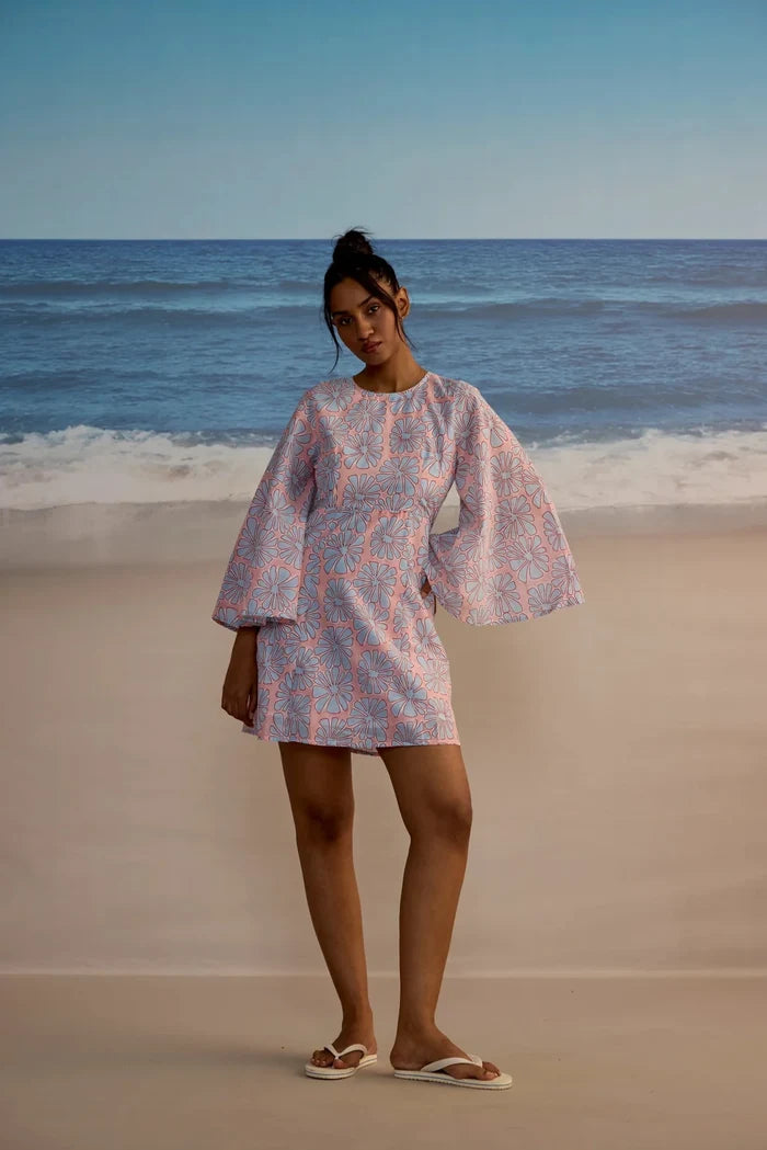 SZ Block Prints - Mary Dress in Tropical Print - Kalifornia Jean Bar