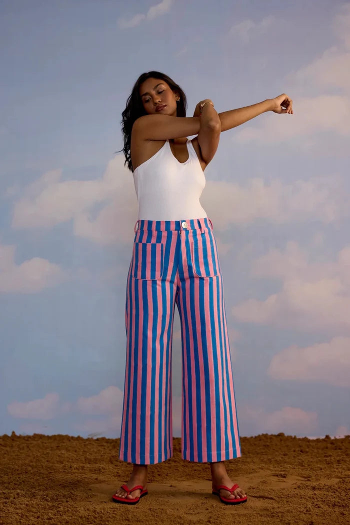 SZ Block Prints - Painter Pant Double Thick Stripe - Kalifornia Jean Bar