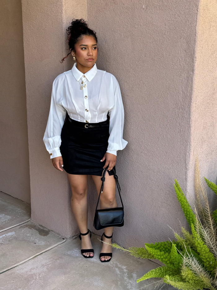 Tailored Button Down Blouse