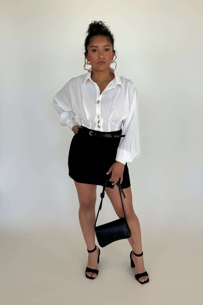 Tailored Button Down Blouse