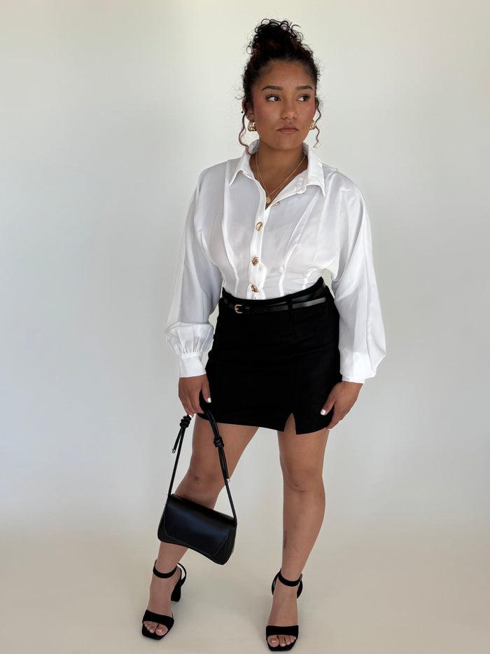 Tailored Button Down Blouse