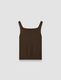 Brown Talos Light Viscose Knit Top - Joseph
