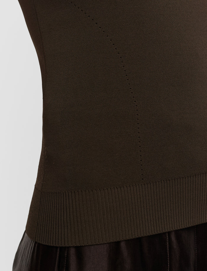 Brown Talos Light Viscose Vest Top - Joseph