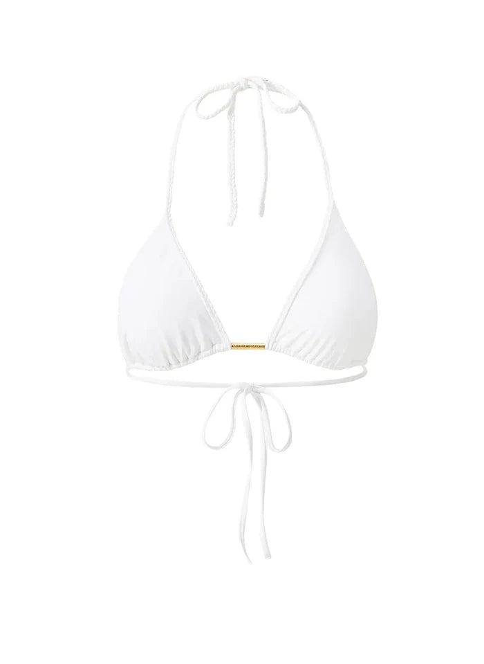 Swimwear Melissa Odabash Tasmania Triangle Bikini Top White Apoella