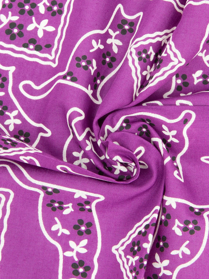 TCB Two Cats Bandana Purple