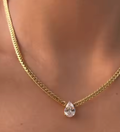 Tear Drop Solitaire Necklace