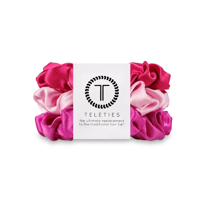 Teleties Large Silk Scrunchie Rosé All Day