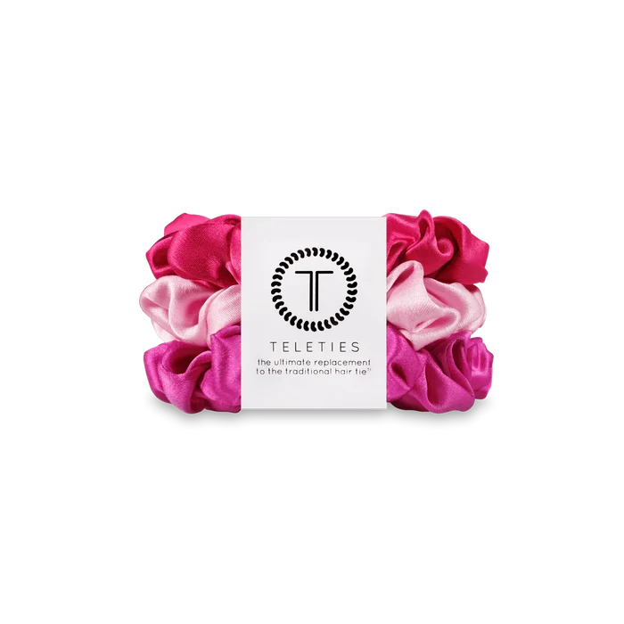 Teleties Small Silk Scrunchie Rosé All Day