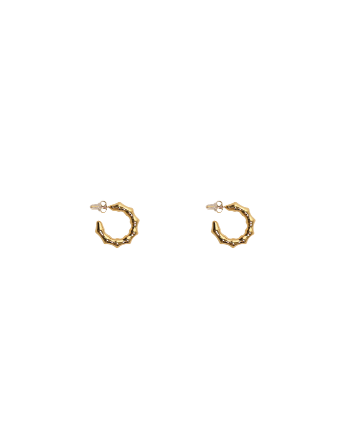TEXTURED MINI HOOP GOLD