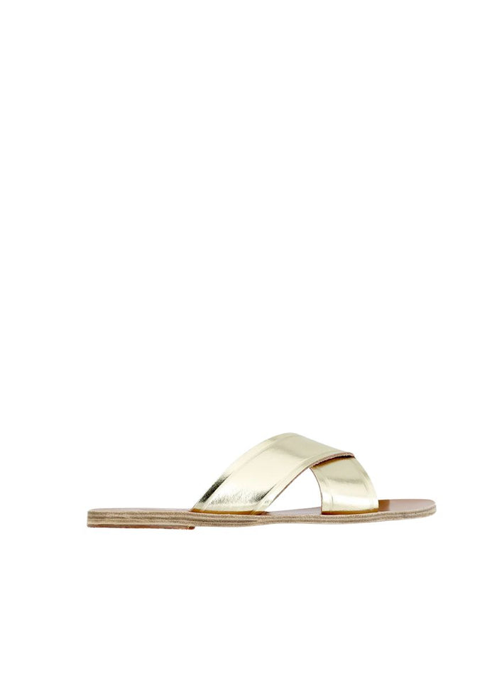 Sandals Ancient Greek Sandals Thais Vachetta Sandals Platinum Apoella